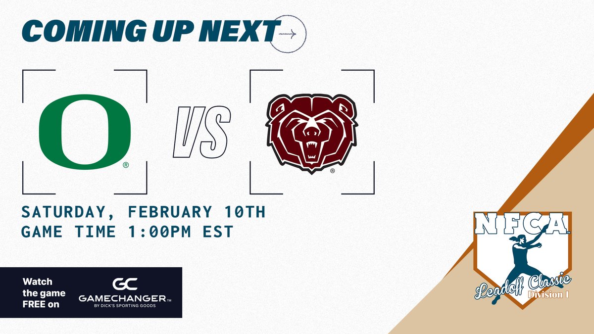 GetGameChanger's tweet image. 🥎 LIVE NOW 🎥

#15 @OregonSB vs @MSUSoftball 

Watch now on GameChanger: bit.ly/4bsHNnD

#NFCALeadoffClassics | #GameChangerSports