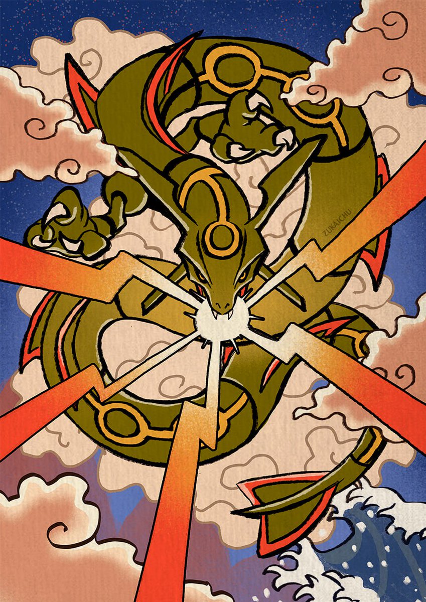 Year of the dragon!🐉 On my birthday!?🎈 Have a rayquaza to celebrate! #rayquaza #pokemon #YearOfTheDragon