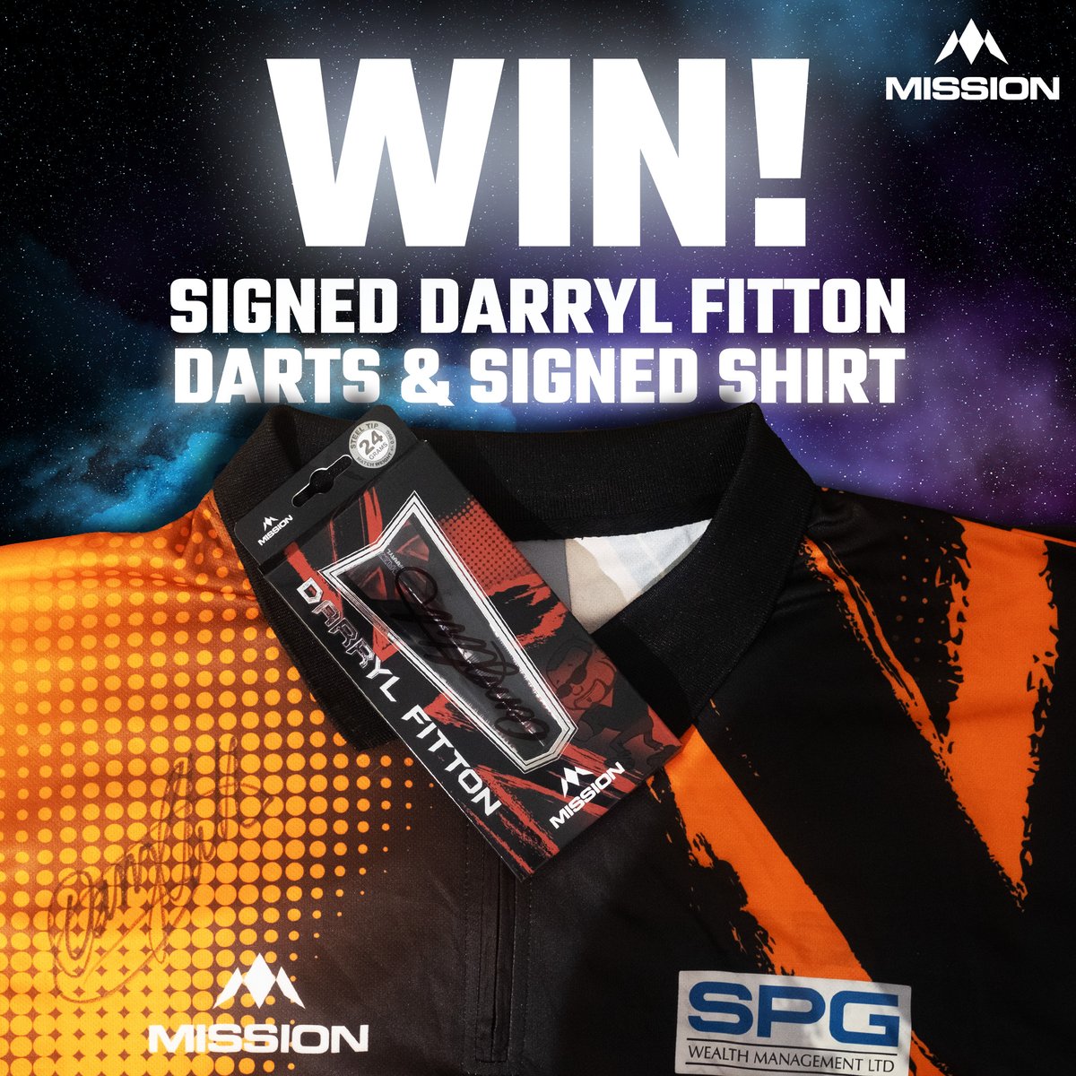 🚨 COMPETITION TIME: Win SIGNED Dazzler <a href="/FittonDarryl/">Darryl Fitton</a> Darts AND Shirt! 😎🎯

To be in with the chance of winning:
1⃣ Follow Mission Darts
2⃣ Repost this post!

Ends at 1pm on 15/02/24 (GMT) T&amp;Cs on Facebook. Good luck! ☘️

#ForTheWin #Giveaway