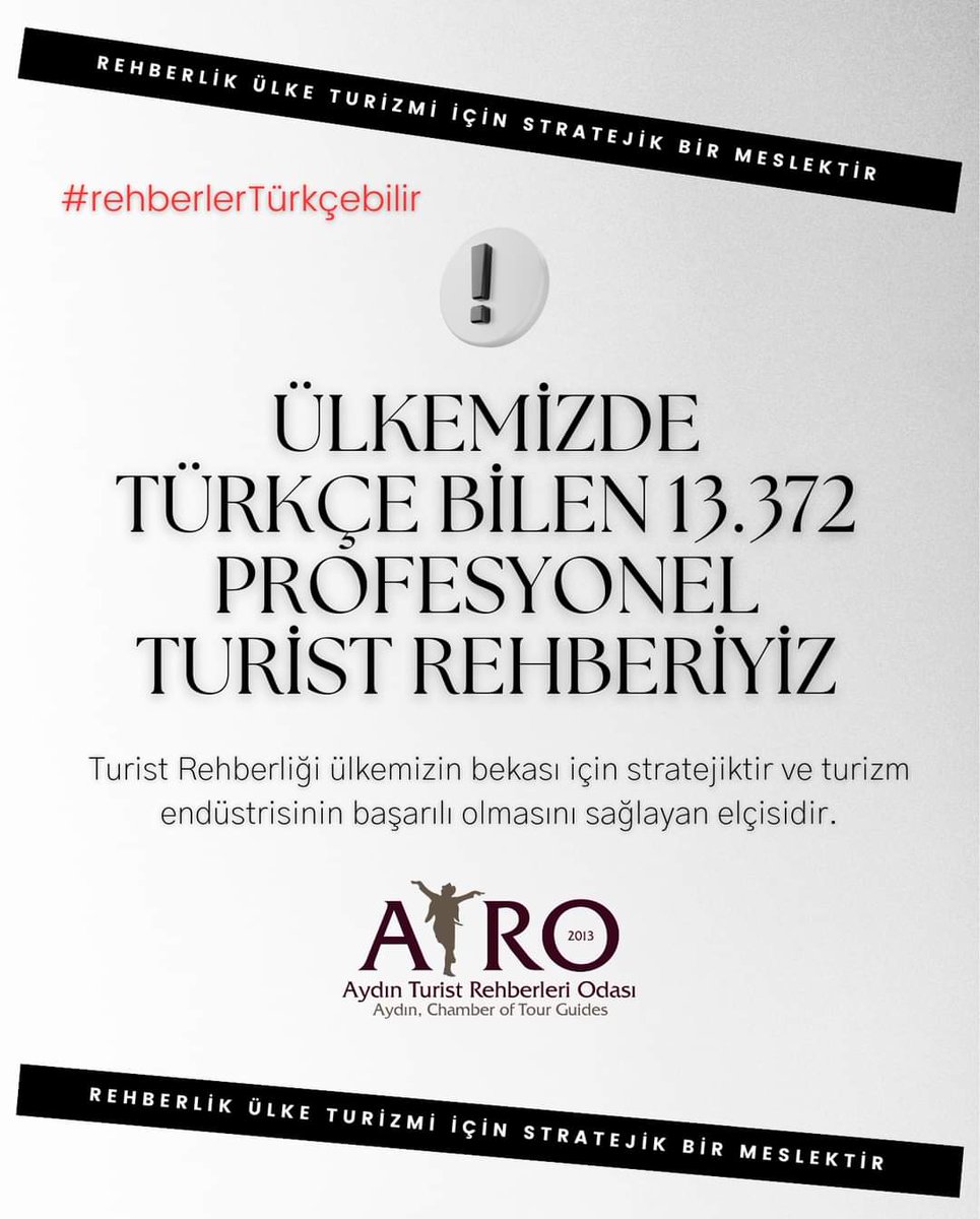 Ülkemizde Türkçe bilen 13.372 Profesyonel Turist Rehberiyiz #rehberlerTürkçebilir