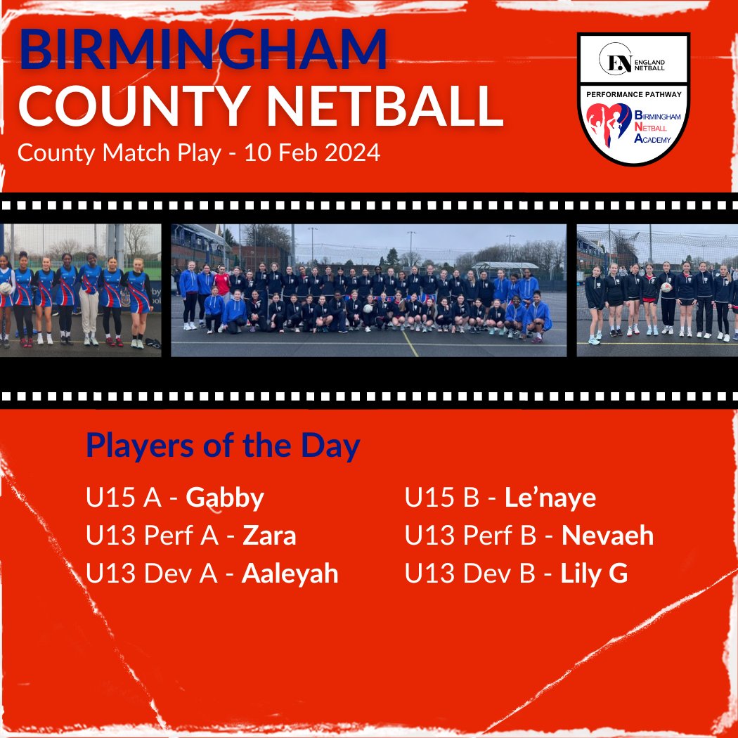A big thank you to Warwickshire County for hosting Birmingham for a session of match play.
A great day of netball!