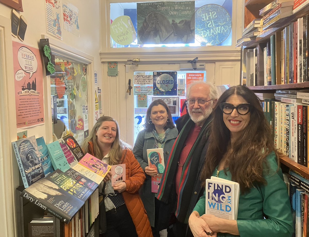 Lovely to see fellow writers @catherinebrogan <a href="/absolutelywrite/">Sue Divin</a> #JimSimpson &amp; <a href="/kathydjourno/">kathydjourno</a> at <a href="/HMccollumSoA/">Dr Hilary McCollum</a> <a href="/Soc_of_Authors/">The Society of Authors</a> talk part of <a href="/watersidetheatr/">Waterside Theatre NI</a> #SpreadtheWord #LiteraryFest <a href="/LittleAcornsBks/">Little Acorns Bookstore</a> 📚💚 3/3