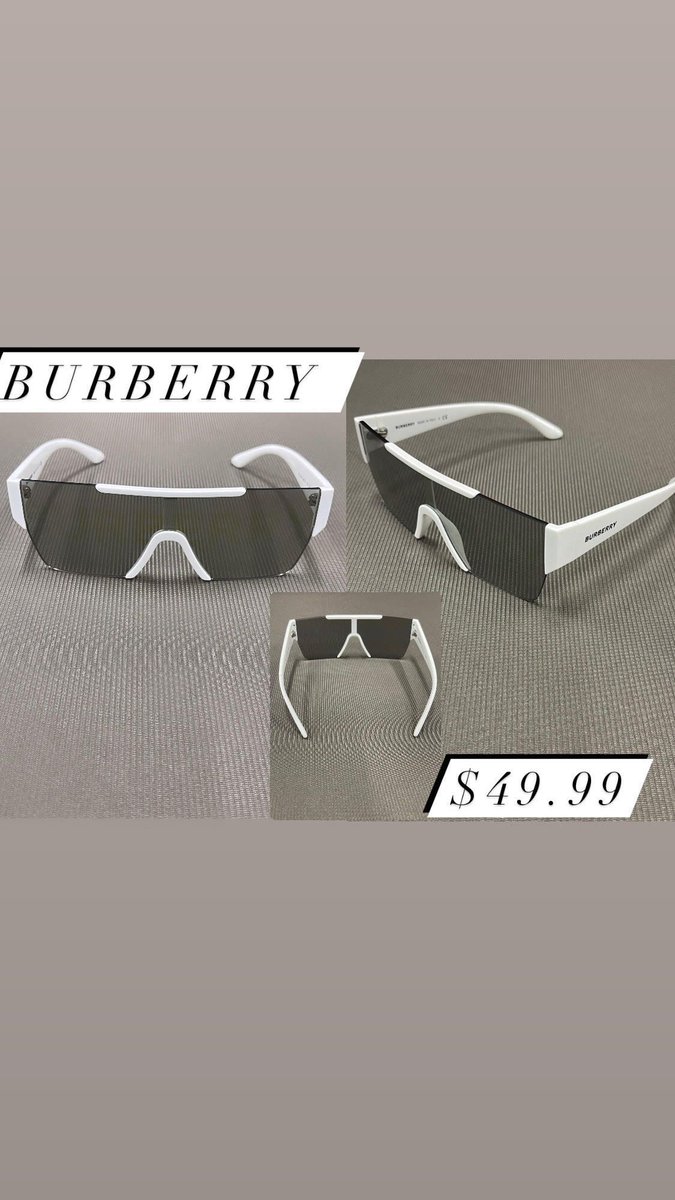 Burberry 😎 Shades

Only $49.99 😍

Shop Online with Us: buff.ly/49pmAZS

#clothesmentorfayettevillenc #BurberryLondon #burberrysunnies #designerwear #designersunglasses #retailresale #womensfashion #buyandsellwithus #ShopOnlineToday
