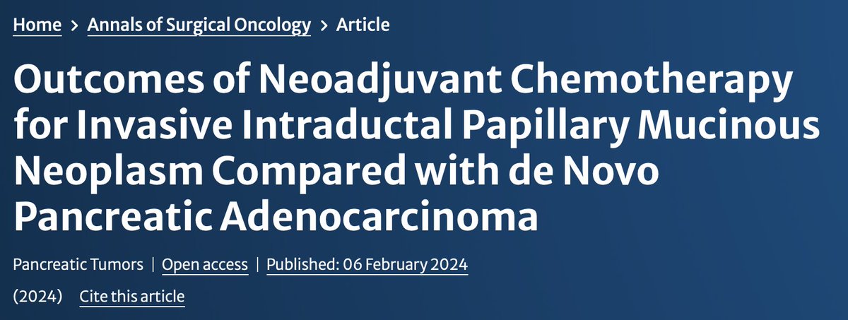 Gio_Marchegiani's tweet photo. Neoadjuvant chemo 💉 also for invasive 🍇 IPMNs !? 

One of the first ever series 🇺🇸 NAT performed in 25% i-IPMNs

🧪 CA19.9 normalization 85% / Radio response 32% ☢️

⚖️ Survival better for i-IPMNs vs. PDAC

🧐 Very promising... controlled data needed!

https://t.co/6tVDVvyLDI https://t.co/mM7M2msKIR
