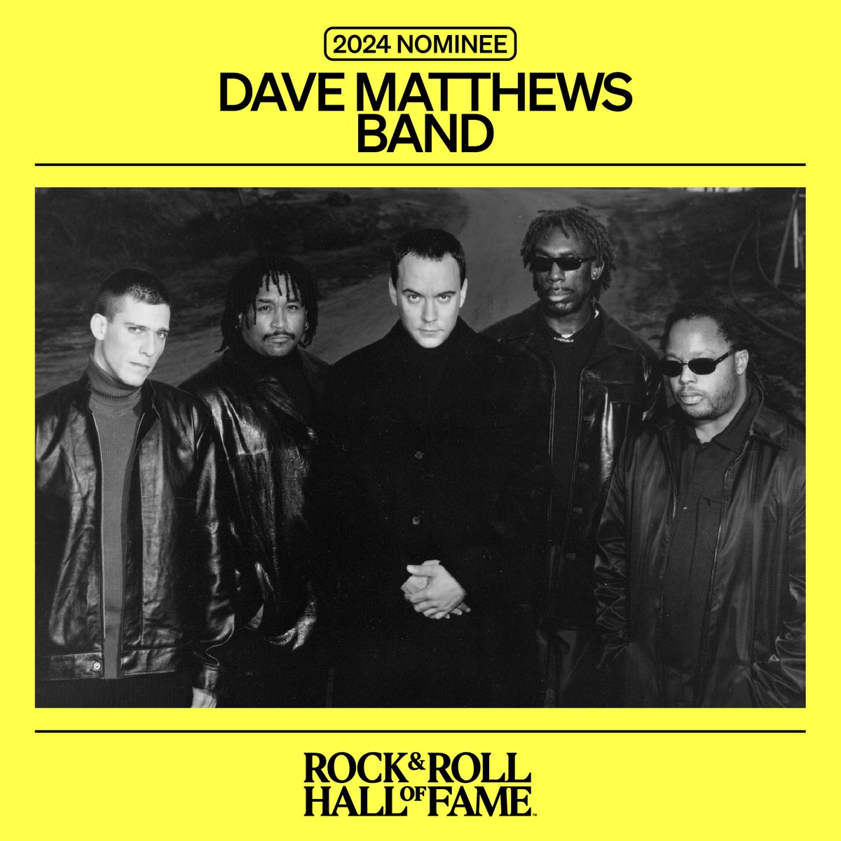 We are thrilled to announce that <a href="/davematthewsbnd/">Dave Matthews Band</a> has been nominated to the <a href="/rockhall/">Rock & Roll Hall of Fame</a> Rock &amp; Roll Hall of Fame’s Class of 2024! The fan vote is NOW open and you can cast your ballot here: vote.rockhall.com #votedmbeveryday #rockhall2024