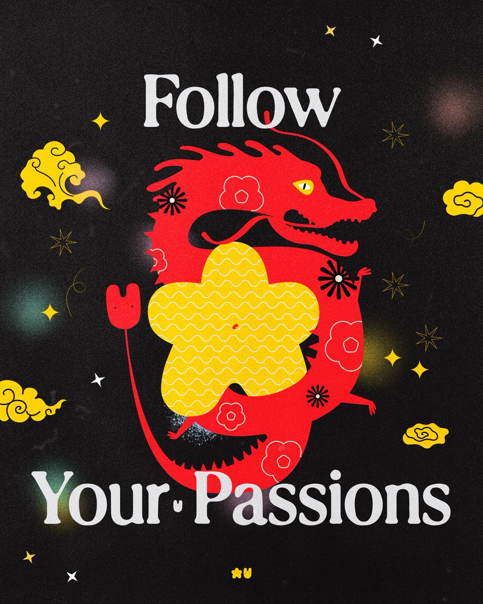 Pursue your dreams fiercely, passionately, and with the spirit of the dragon 🐉🐲🌼 #LunarNewYear