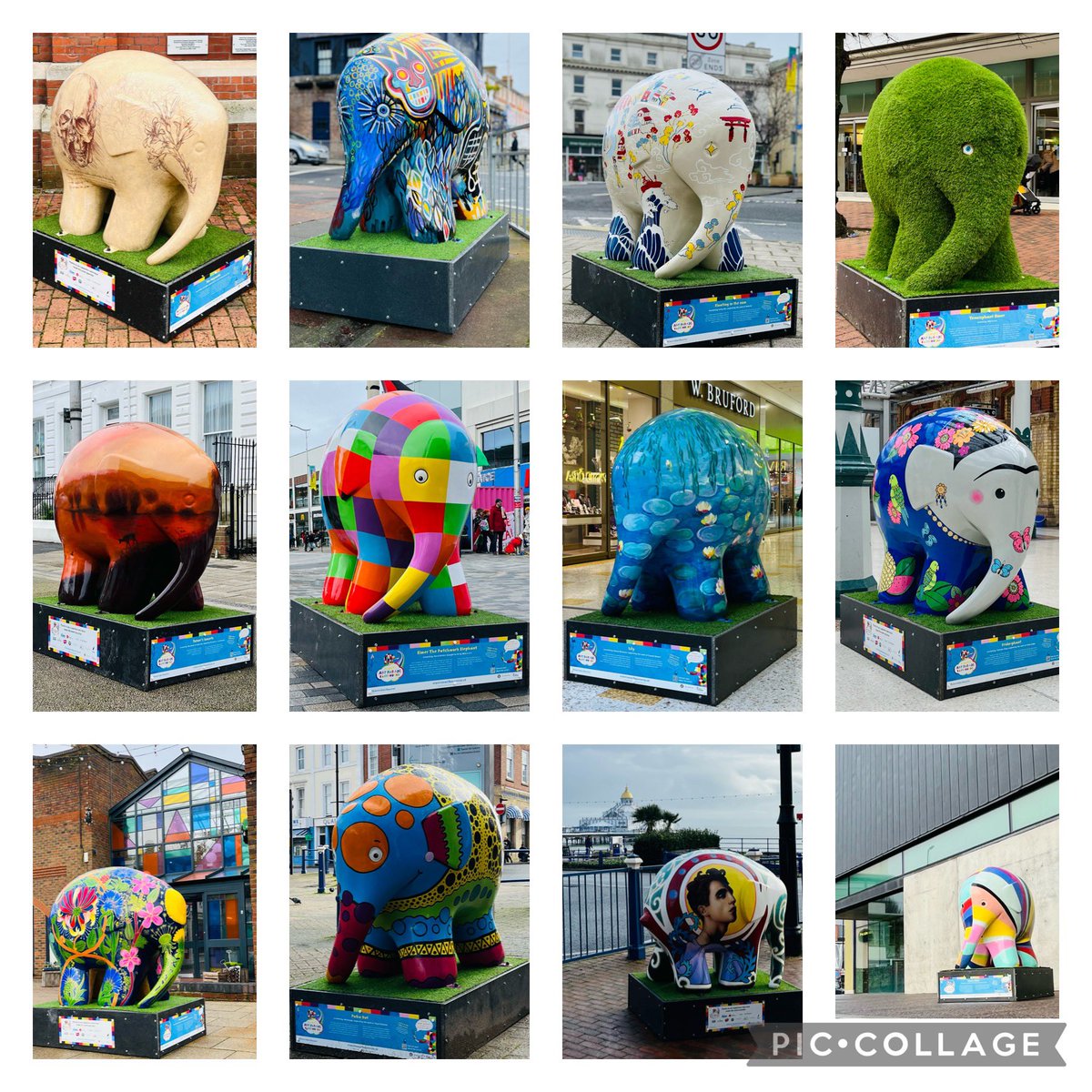 First official day of Elmers Art Trail in Eastbourne today and second day of belated birthday celebrations. We found all 12 Elmer the Elephants. The first trail of many to come in 2024.
@wildinart @VisitEastbourne  #elmersartparade #elmerineastbourne #arttrail #wildinart