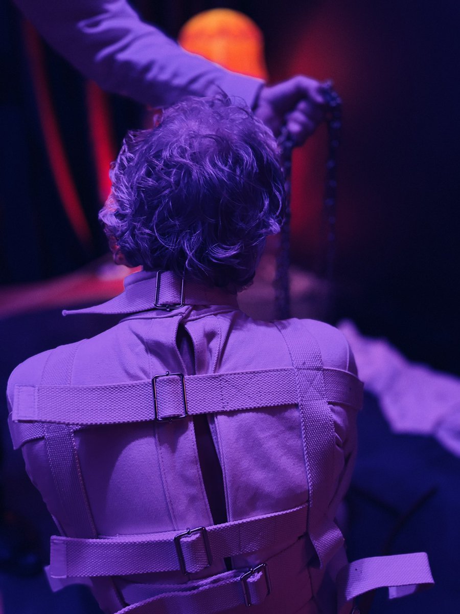 The hand that keeps you on the straight and narrow is always in control…straitjacket or not!

At #bdsmkastellet obedience isn’t optional, it’s required.

#bdsm