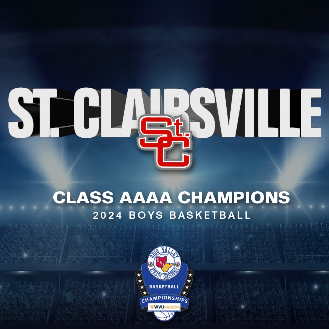 OVAC_One's tweet photo. Congratulations to our 4A Champions the St. Clairsville Red Devils. 🏆🏀

5A up next! https://t.co/HjJgIH0z1l