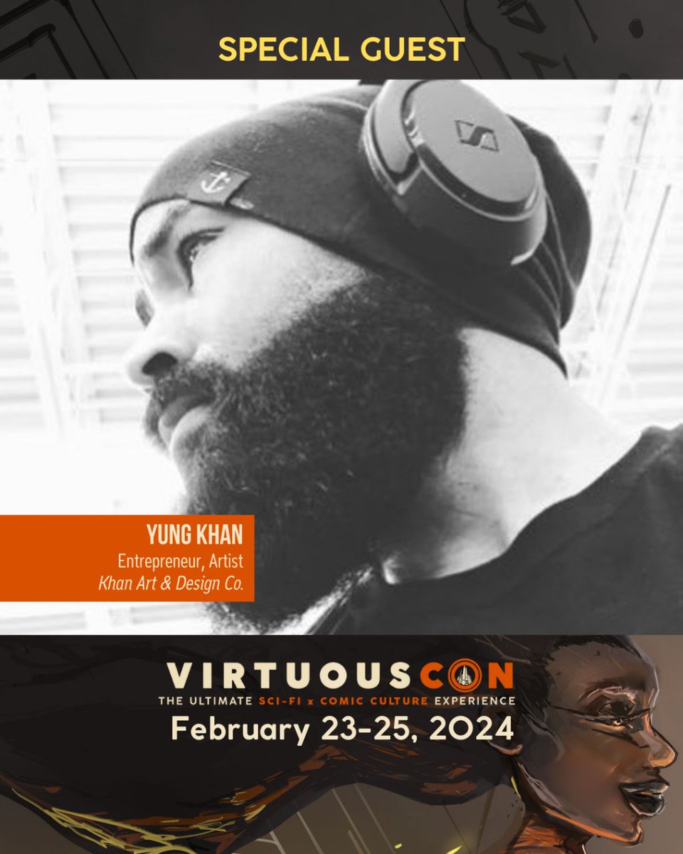 .@YungKhan is a special guest at #VirtuousCon! After a #myastheniagravis diagnosis in 2016, the athlete rediscovered art. He now runs multiple businesses & teaches art and design. #VirtuousCon was made for extraordinary people like him. Get tickets now virtuouscon.com