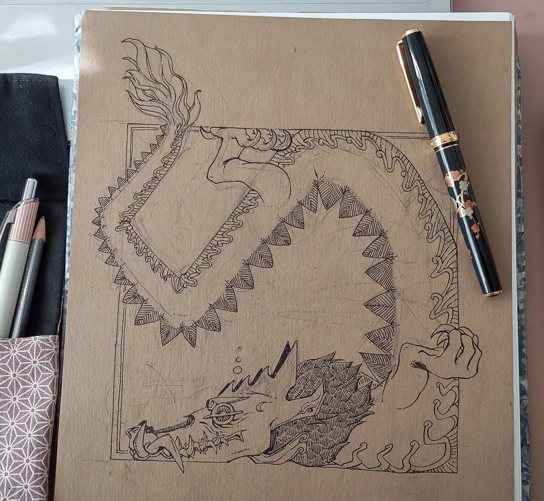 KAISEI_INK's tweet photo. Happy lunar new year! 🐲 Drawing dragons is hard, but I always like to attempt drawing the year's lucky animal...
#art #yearofthe https://t.co/s8d7fsUXd1