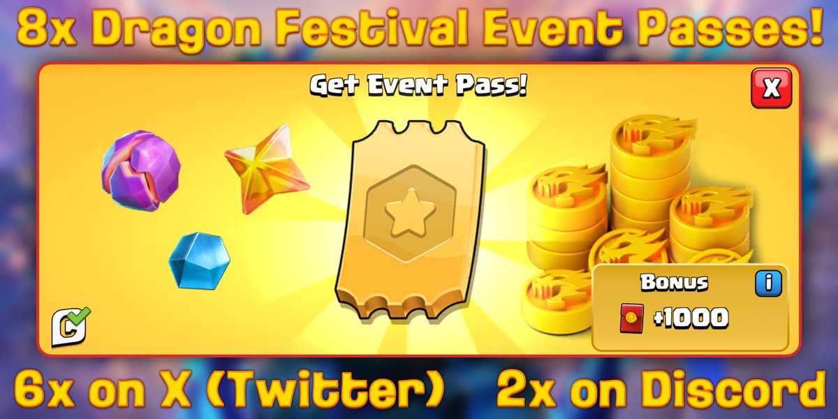 🔥I'm giving away 8 Dragon Festival Event Passes!
(6 on X and 2 in my Discord server)

🐉 X GIVEAWAY:
✨Follow <a href="/BaseBossYT/">Base Boss</a> &amp; <a href="/BountyAim/">BountyAim</a> 
✨Retweet + Tag 2 Friends

🐉 DISCORD GIVEAWAY:
✨Join my server and follow the instructions in "👋┃welcome": discord.gg/GGDrUWT