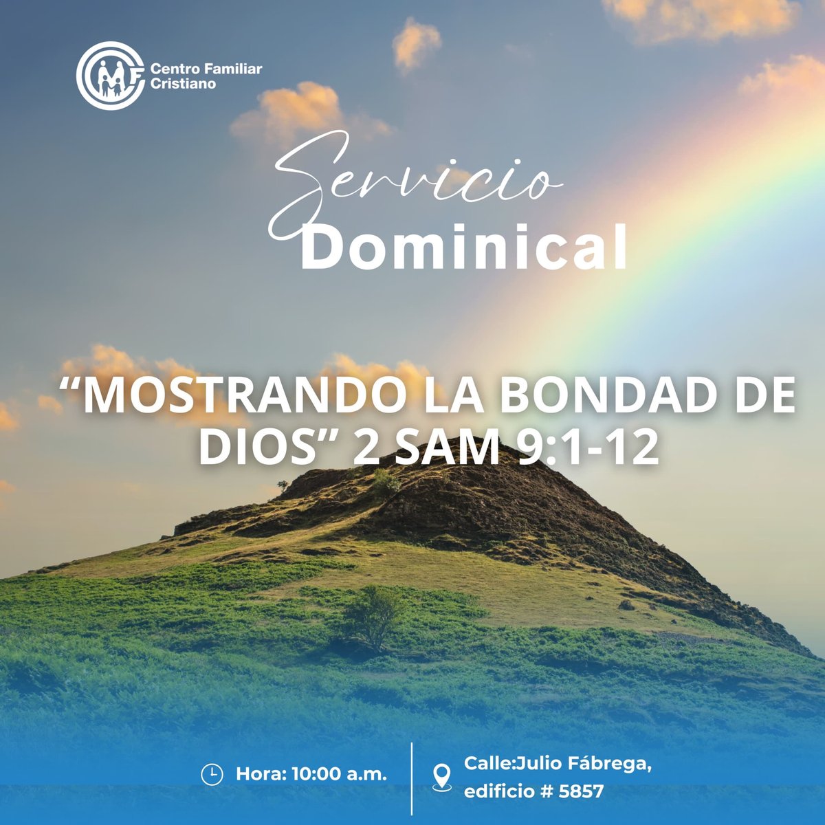 CFCfamiliar's tweet photo. Te invitamos a nuestro servicio dominical el día de mañana domingo 11/febrero desde las 10am 🙌

Te esperamos!

#CFCFamiliar #Panama https://t.co/TFK4rApy4q