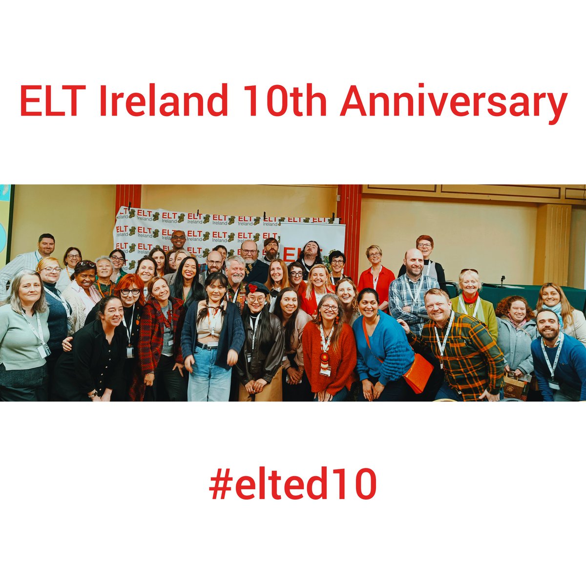 ELTIreland's tweet photo. A big thank you to everyone who was with us today to celebrate the 10th anniversary of ELT Ireland and support the organisation! Speakers, attendees, old &amp; new committee members, you are all amazing!
#elted10 https://t.co/pkIsX5Uskb