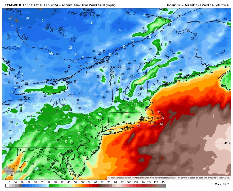 12z Euro just a ripper. Stronger…closer….that means more wind and more mixing south. 

Close to blizzard conditions E MA. Toughest part of the forecast will be amount of mixing along the south coast. 

But yes, the chance for a higher impact event is on the table.