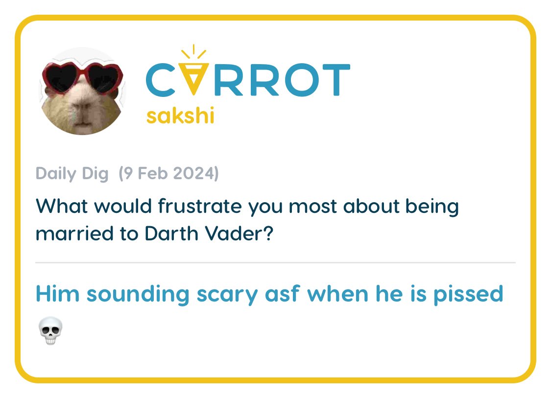 digcarrot's tweet image. Yesterday’s Top Daily Dig! #dailydig #vader