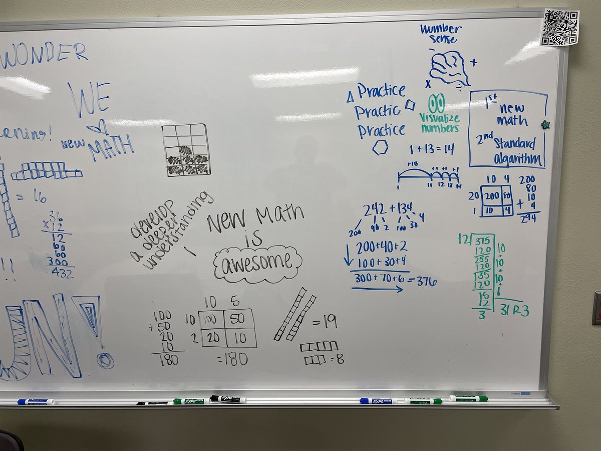 We’ve been learning about teaching students different strategies before the traditional algorithms to build number sense and conceptual understanding. Students captured things they wanted to remember as sketchnotes. #dsumath #mathisnotyucky #iteachmath