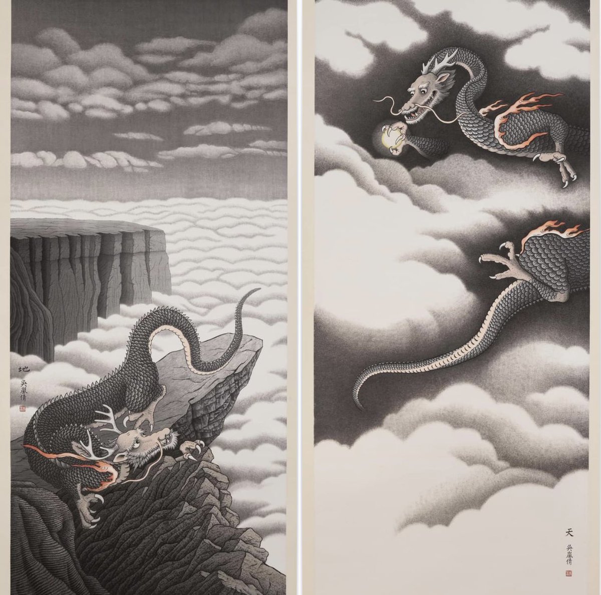 LanChiann's tweet photo. Heaven and Earth is now on view in the China Art Gallery at @ROMtoronto  until October. If you are in Toronto area, I invite you to see the paintings. Wishing you all a prosperous and healthy Year of the Dragon. @LanChiann #museum #exhibition #YearOfTheDragon #contemporaryart https://t.co/ljXNBNRE4p