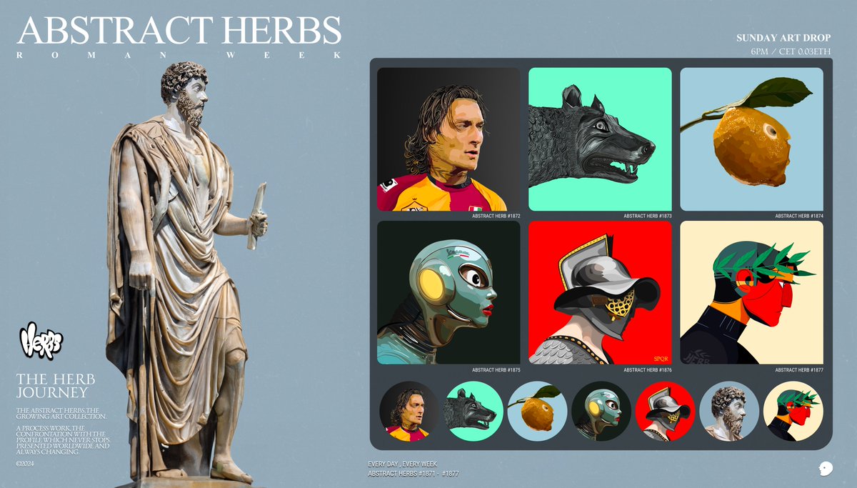 Late GM   🌱   

06/024 - Rome trip 
ABSTRACT HERBS      

🔴

Weekly Giveaway     
-> Like &amp; RT  -  this post  to participate
 all details &amp; informations below    
 👇