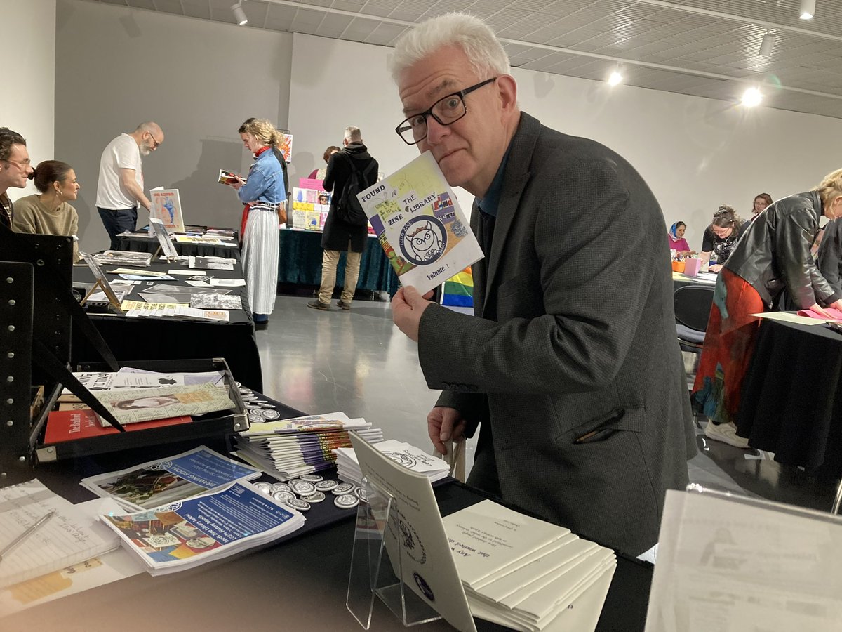 Lovely to meet lots of Zinemakers and <a href="/IMcMillan/">Ian McMillan</a> today <a href="/BarnsleyCivic/">Barnsley Civic</a> for Barnsley’s 1st Zine fair ! Thanks for having us , representing <a href="/leedslibraries/">Leeds Libraries</a> Zine Library !
