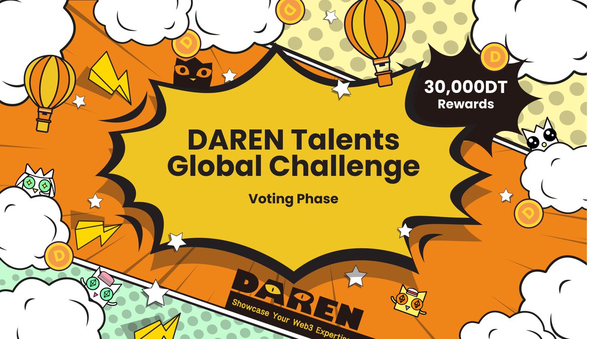 Daren_Market's tweet photo. π The Daren Global Talent Challenge voting phase is about to kick off! π
π Total Prize Pool: 30,000 DT
π₯ Voters Share: 10,000 DT among all participants
π
Categories: Top 3 in six categories will share 20,000 DT
π Opportunity: Work with 500+ project leaders from over 100+ countries and regions
We'll reveal the qualified contestants on February 4th! β° Stay tuned!