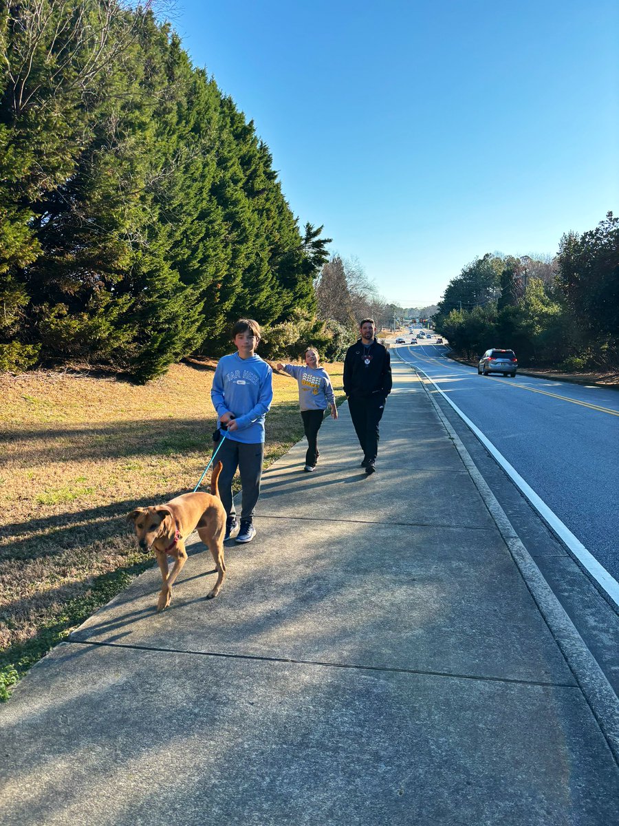 MrsWinklmann's tweet photo. The @FCS_FAVE Staff Step Challenge may be over, but this crew is starting off our Saturday with a family walk. #FAVEfit https://t.co/8Bj3gZ4ZEG