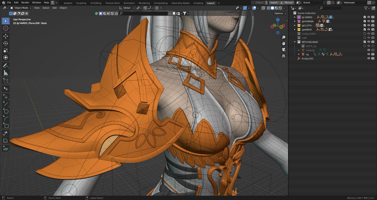 Prakashonik's tweet photo. #3DModeling #GameArt #CharacterDesign #FemaleCharacter #FantasyArt #Blender #DigitalSculpting #PBR #LowPoly #CharacterAnimation #GamedevArt #BlenderArtist #VirtualArtistry #posing #rigging #metarig https://t.co/cXazglkgiJ
