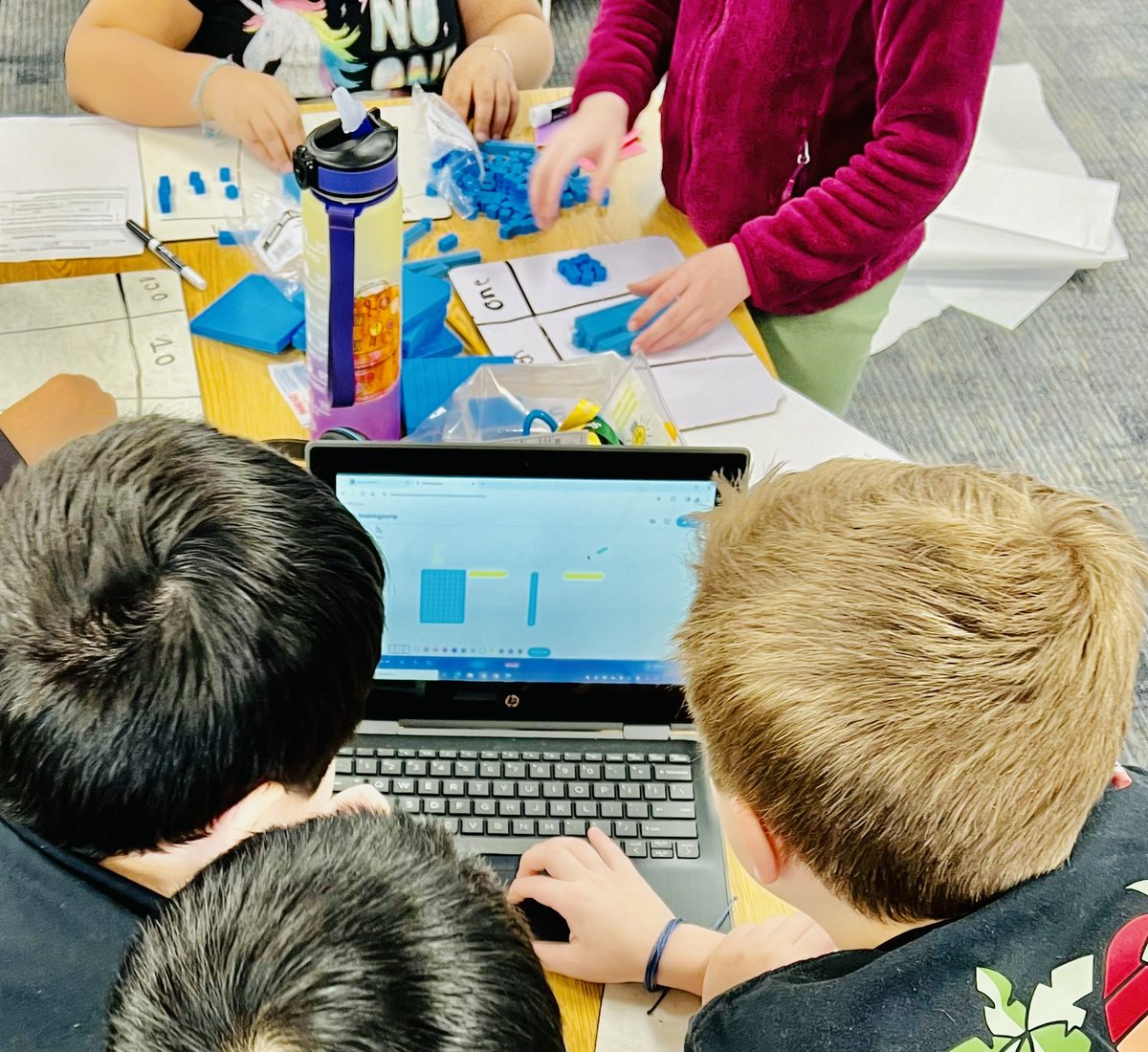 MsNevlud's tweet photo. This week students completed a rich math task from @VDOE_News and enjoyed problem solving! I loved the collaboration, conversations, and thinking that were occurring before, during, and after this task! @BennettES_PWCS https://t.co/s8pvQiJXhZ
