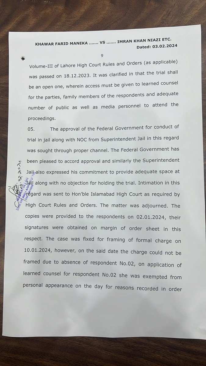 MaheenAKhan12's tweet photo. Detail judgement of Khawar Farid Maneka vs Imran Khan Niazi Case
3-2-2024
#earthquake
#ImranKhan
#BushraBibi
#Maneka
#PTI
#Case https://t.co/fo6CbvXXOB