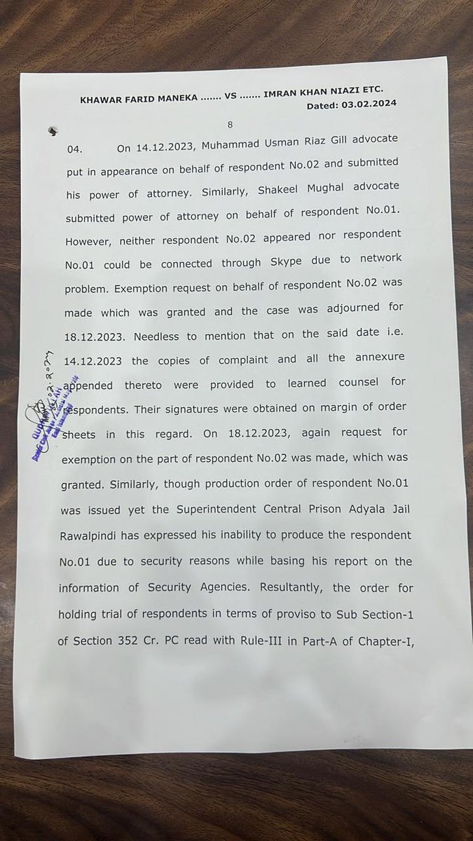 MaheenAKhan12's tweet photo. Detail judgement of Khawar Farid Maneka vs Imran Khan Niazi Case
3-2-2024
#earthquake
#ImranKhan
#BushraBibi
#Maneka
#PTI
#Case https://t.co/fo6CbvXXOB