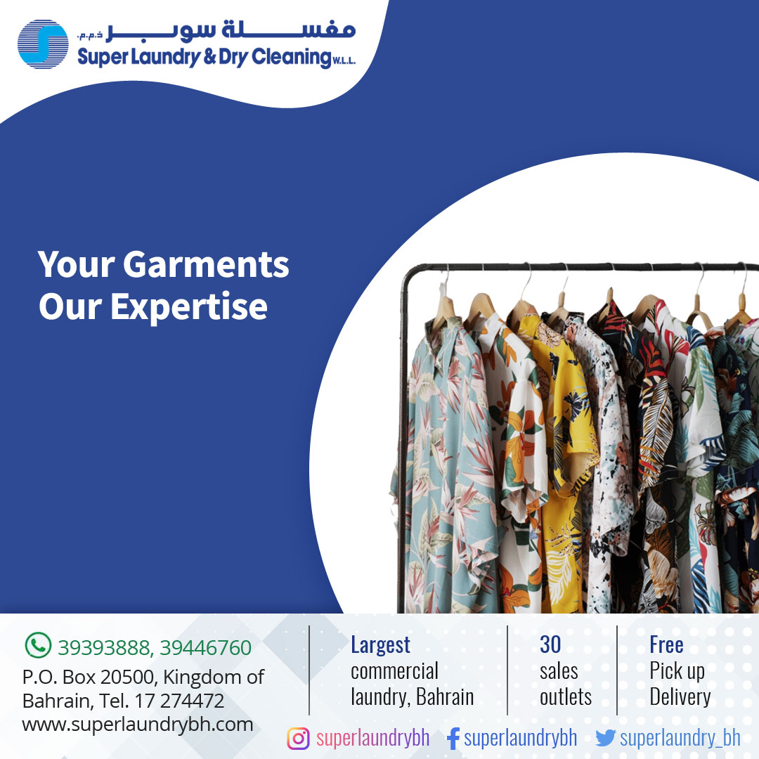 superlaundry_bh's tweet photo. Your Garments, Our Expertise. Super Laundry &amp; Dry Cleaning. #SuperLaundry, #Bahrain. Call us 17274472. WhatsApp 39393888, 39446760. https://t.co/KaKM9eu816

#Laundry #DryCleaning #OnlineLaundry #LaundryService #LaundryServiceBahrain #Washing #Ironing #LaundryOnline https://t.co/0gAmt0iEpe