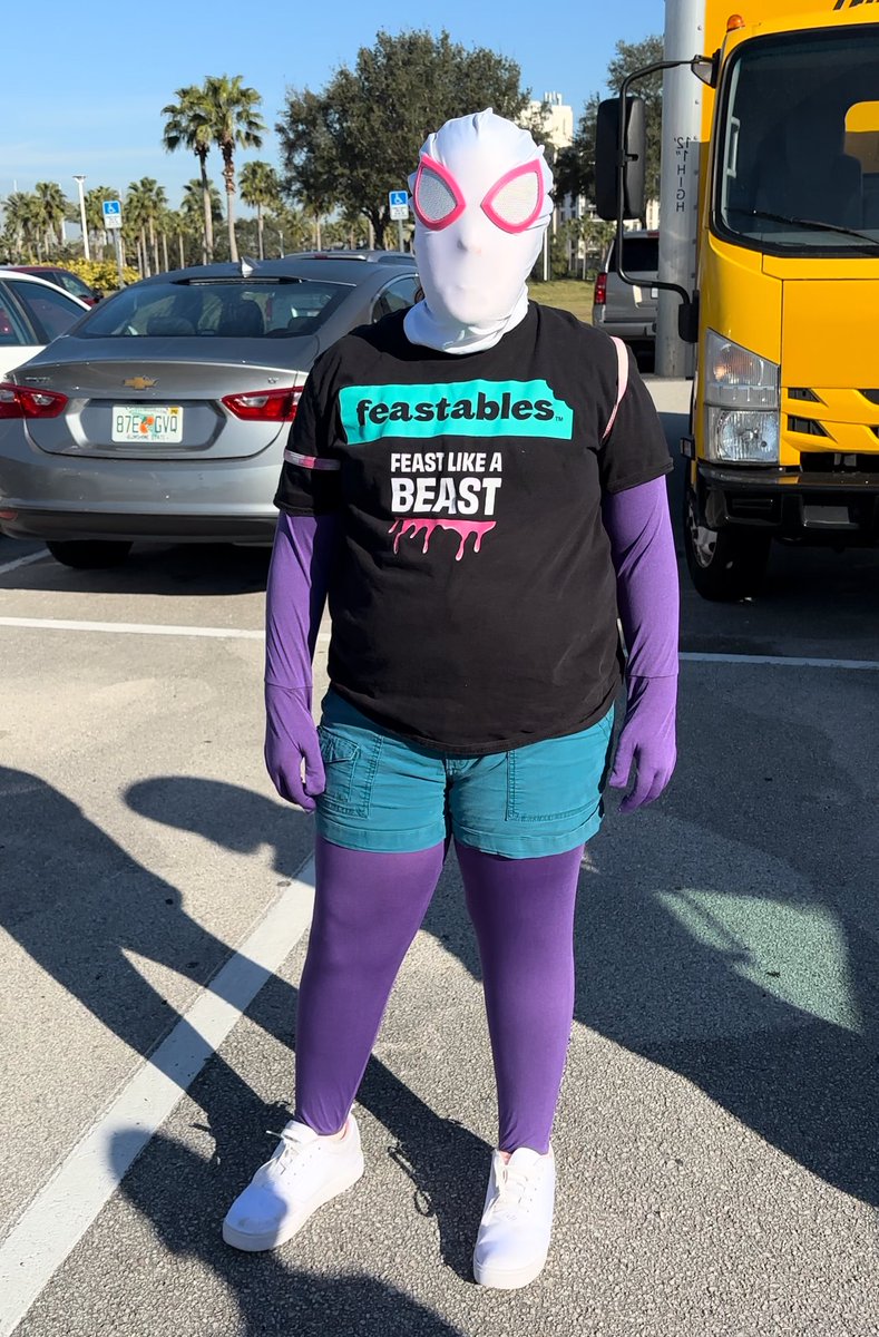 The_Klassens's tweet photo. @MrBeast @Feastables representing in the #spiderverse at #megacon2024 https://t.co/nl5t65xHht