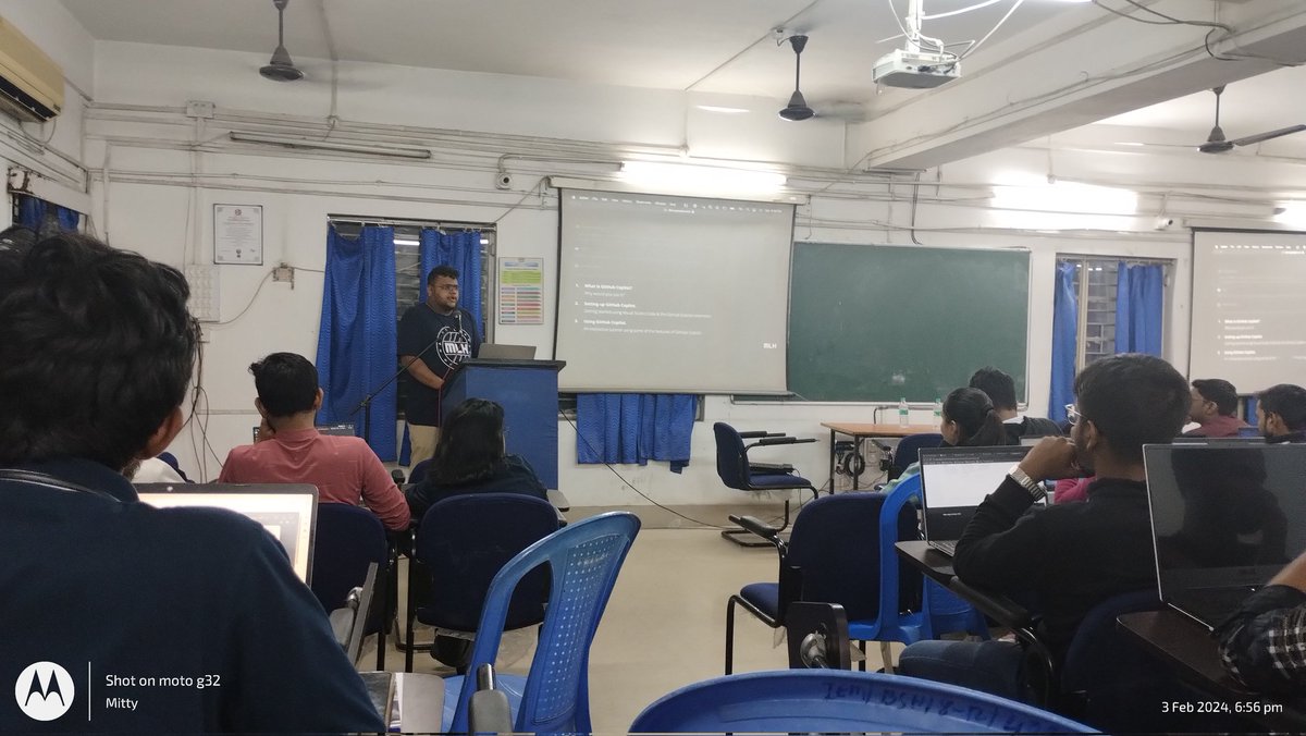 Dipannita51028's tweet photo. Hands on session with GitHub Copilot

@raihankhan_rk @diversion2k24 @hackathon @mlh @github @GitHubCopilot https://t.co/WpM5jyGmvN