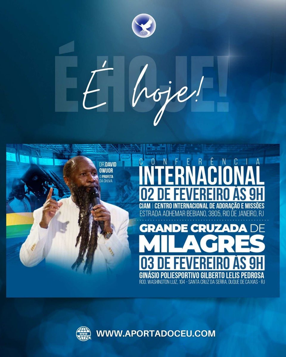 Today the entire heaven is focused on Rio De Janeiro where the TWO MEGA MIGHTIEST PROPHETS of the LORD are with the powerful healing anointing power of GOD the FATHER Nobody can miss this live on Jesusislordradio.info #RioHealingRevival