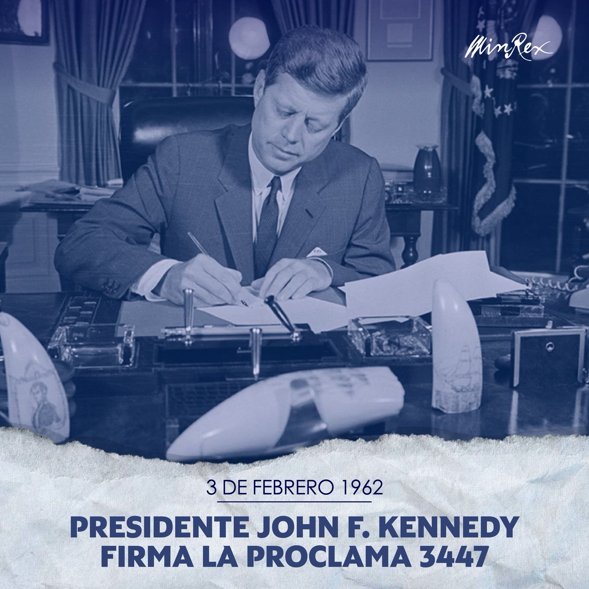 El presidente Kennedy, hace 62 años, legalizó el bloqueo contra #Cuba 🇨🇺 con el que pensaba erróneamente quebrar la resistencia de la Revolución. El pueblo cubano, con inigualable dignidad, seguirá luchando contra esa criminal política, y seguirá venciendo. #MejorSinBloqueo