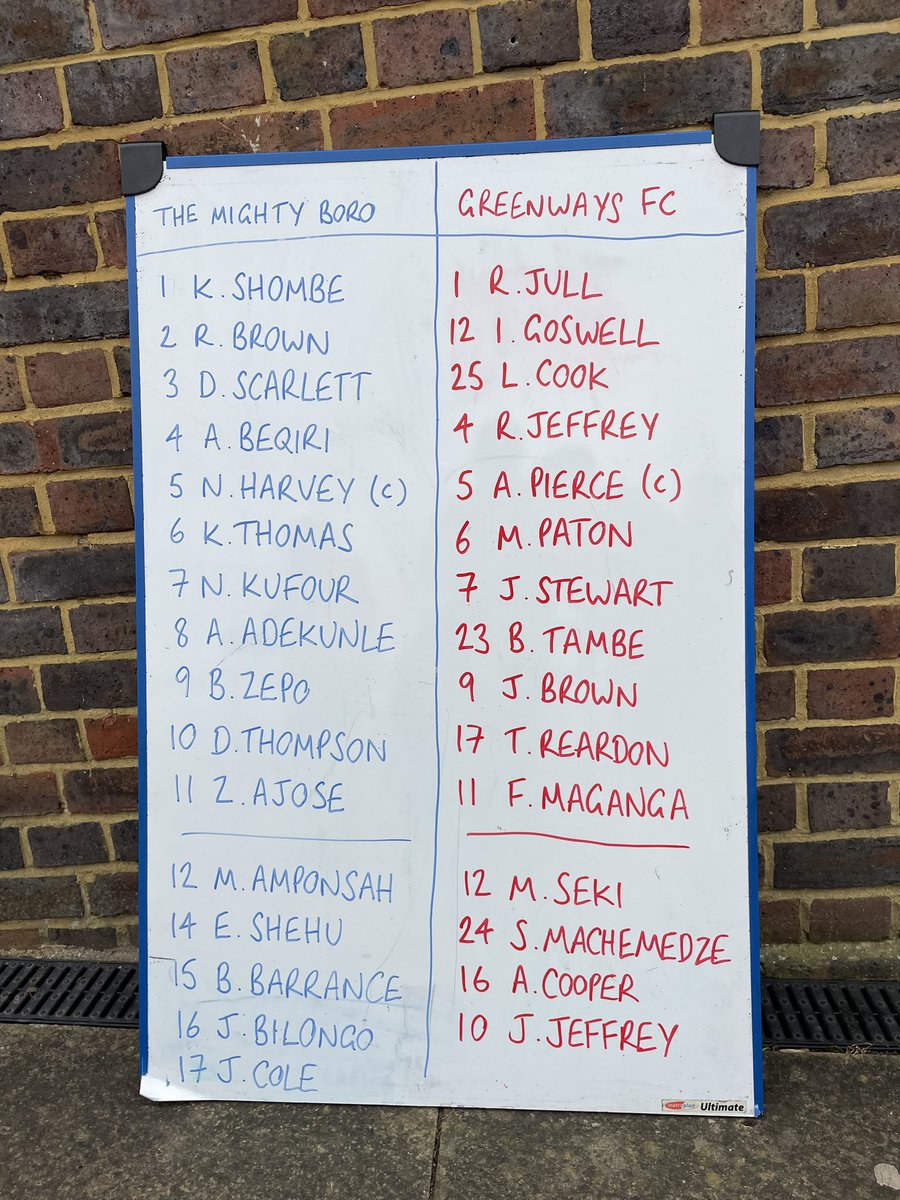 ✏️ Your line ups for this afternoon #UPTHEBORO 🔵🟡