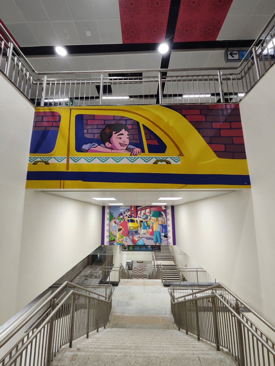 metrorailwaykol's tweet photo. Take a look of the #beautiful #paintings of the #Howrah station, which will be #interchanging stations with #EasternRailway.
#railinfra4westbengal
#amarkolkatametro https://t.co/gBO6lui3GN