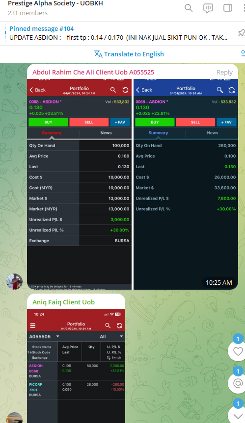 aliffsulaiman6's tweet photo. masa market tgh hot last month, my clients did realized their profits. now the market is not really generous, we are just watching and hunting for bargain deals. 

to be in this kind of traders community, all you need is a good remisier who can advice u on ur trading. sifu sifu yang kau orang bayar tu takdak lesen, kau rugi pun diorang taktau. after all,, charging fee for group membership is so 2020 guys.