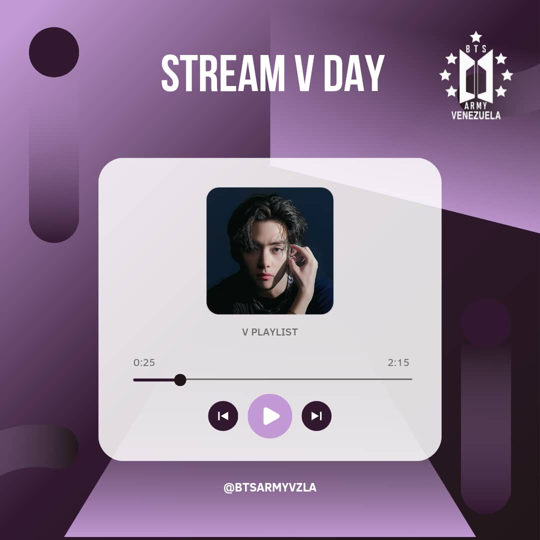 BTSarmyvzla's tweet photo. #VDAY STREAMING 💜
Misión de 24 Horas (250 Caps)
➡️PLAYLIST:https://t.co/MCGJG6PvUr…
Utiliza: 🔑
#VDay
#StreamV
#Vearmy
#VBTS https://t.co/qVVD7QwazU