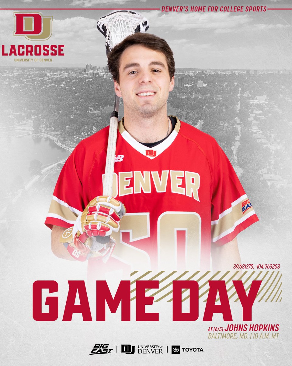 𝗢𝗽𝗲𝗻𝗶𝗻𝗴 𝗗𝗮𝘆
🆚: Johns Hopkins
📍: Homewood Field (Baltimore, Md.)
🕙: 10 a.m. MT
📺: <a href="/ESPNPlus/">ESPN+</a> 
💻: bit.ly/3ujqWTx
📊: bit.ly/3HLgRBZ
#GoPios
