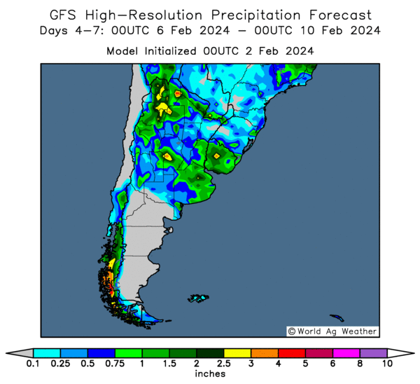 Poco y nada hasta el martes, según GFS. A partir de allí pasarán cosas...