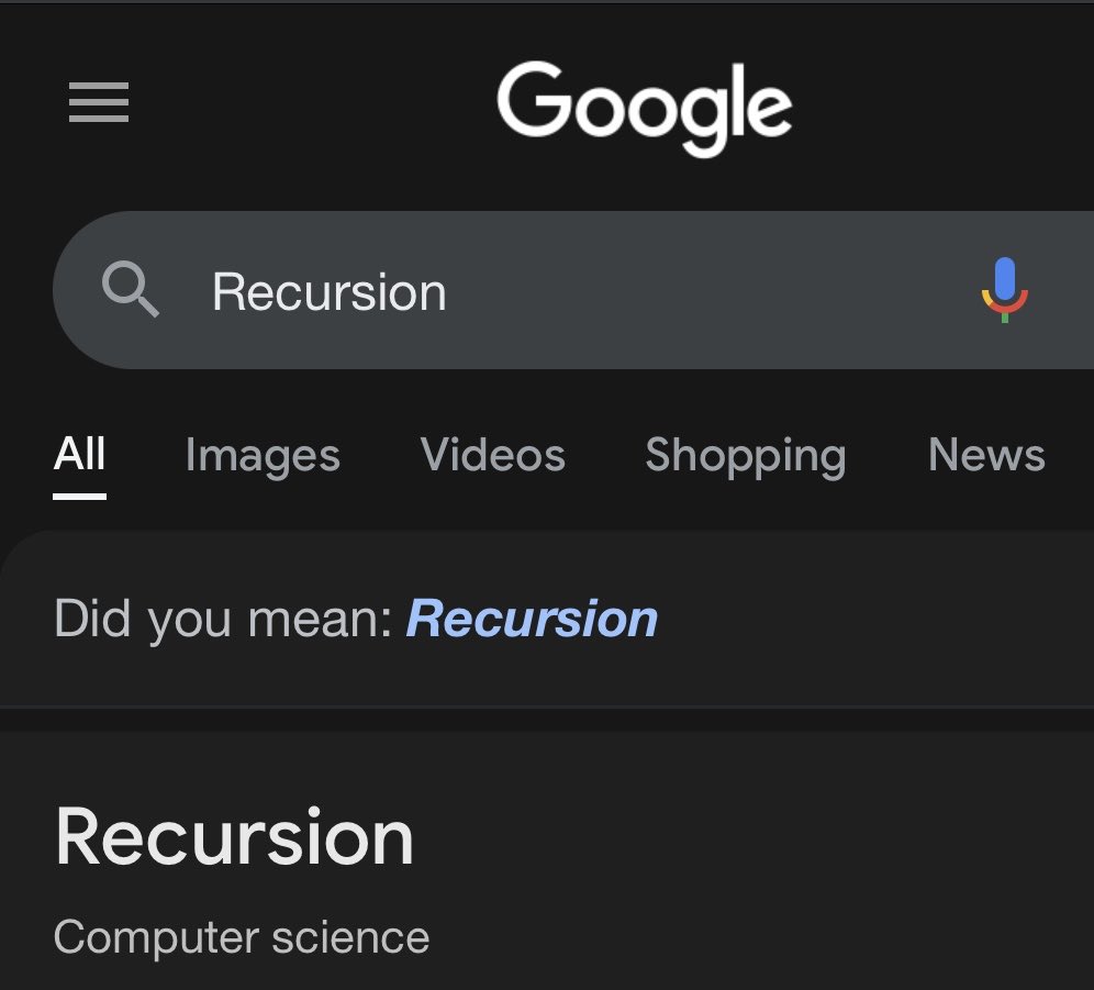Did you mean Recursion?