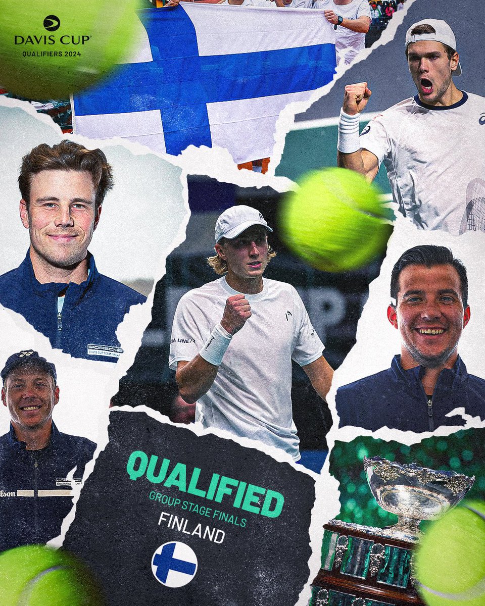 The dream is alive 🇫🇮

2023 semi-finalist's Finland advance to the #DavisCup Finals Group Stage for the second consecutive year ➡️

#DavisCup | <a href="/tennisfi/">Suomen Tennisliitto</a>