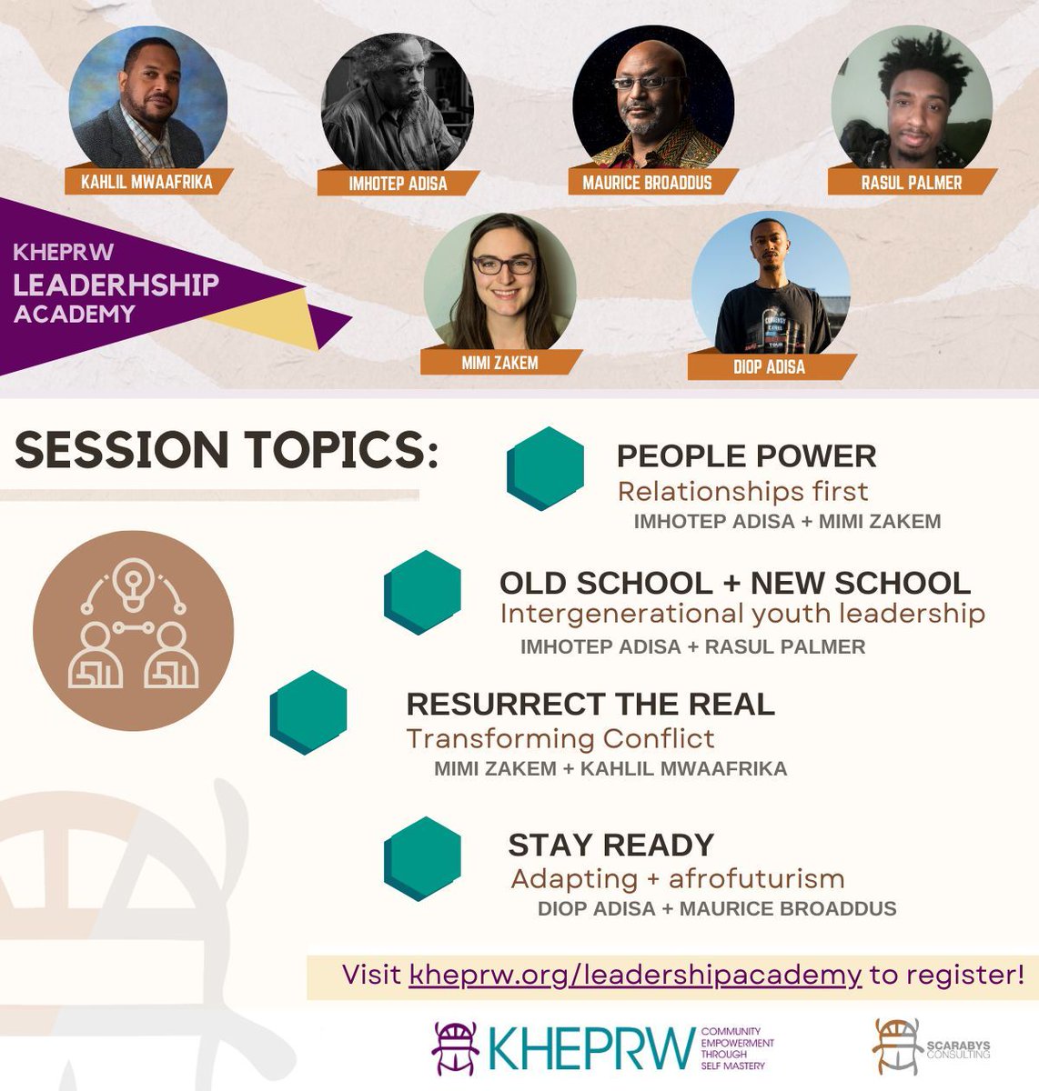 For over 20 years the Kheprw Institute has been dedicated to mastering the art of intergenerational community wealth building. Now you have an opportunity to join us on that path. Sign up for the Kheprw Leadership Academy today! Visit bit.ly/3SGnfRi to learn more.