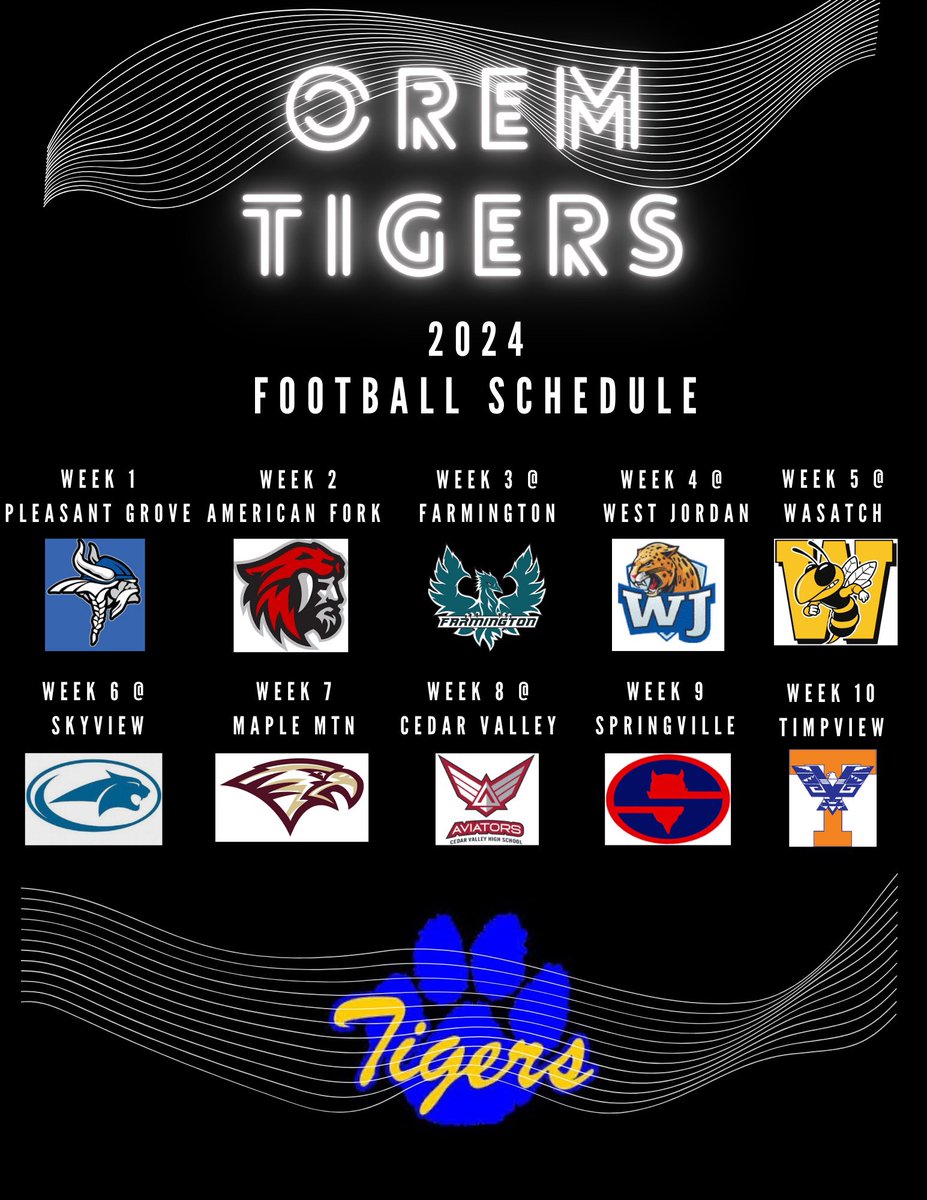Orem Tigers Football tweet media