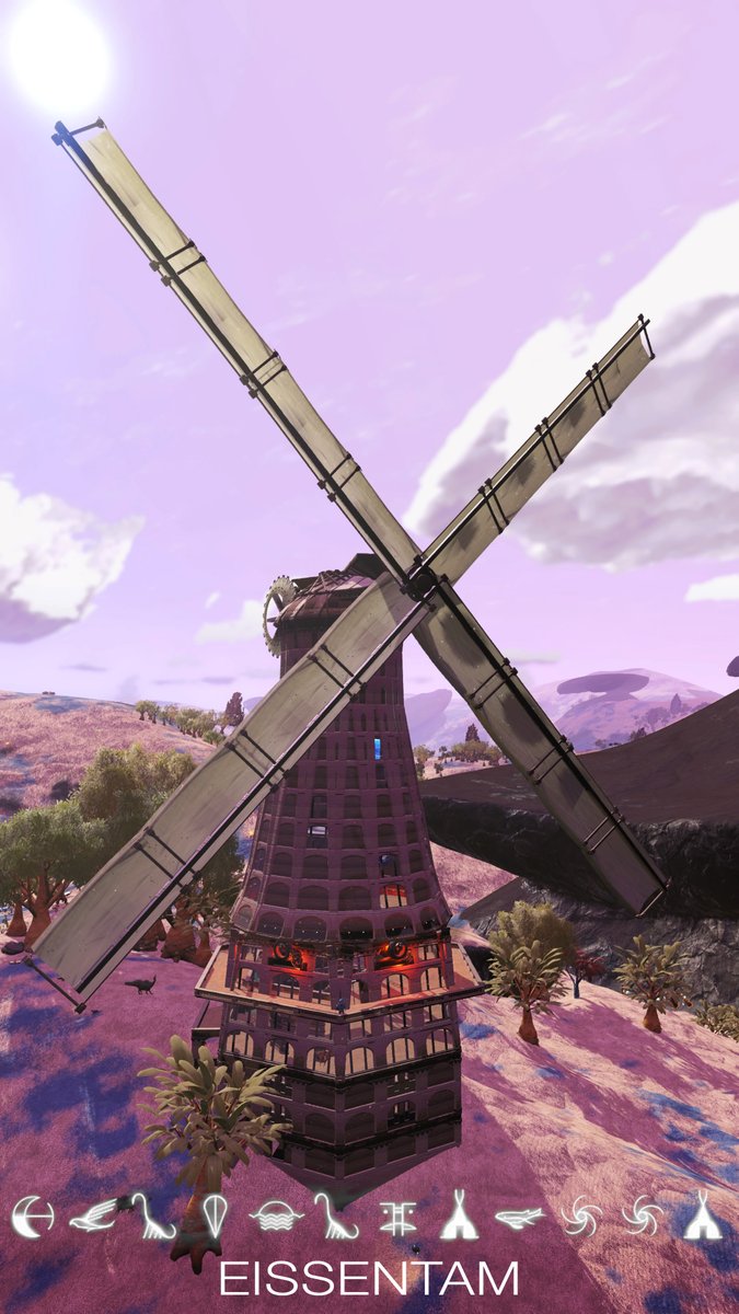 scottishrod's tweet photo. Built a wee Dutch Windmill in #NMS #NoMansSky! 

@NoMansSky @hellogames https://t.co/iuRTejyTeF