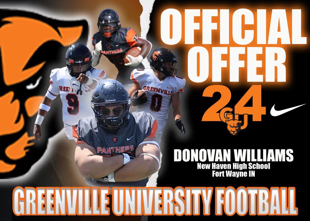dw_1505's tweet photo. Grateful to receive my first offer from Greenville university football thank you.@Coachschomaker @coachcause75 @CoachMullen211 @Vance_Shearer @OPSFootball @matrixqb https://t.co/r4YacivmOL