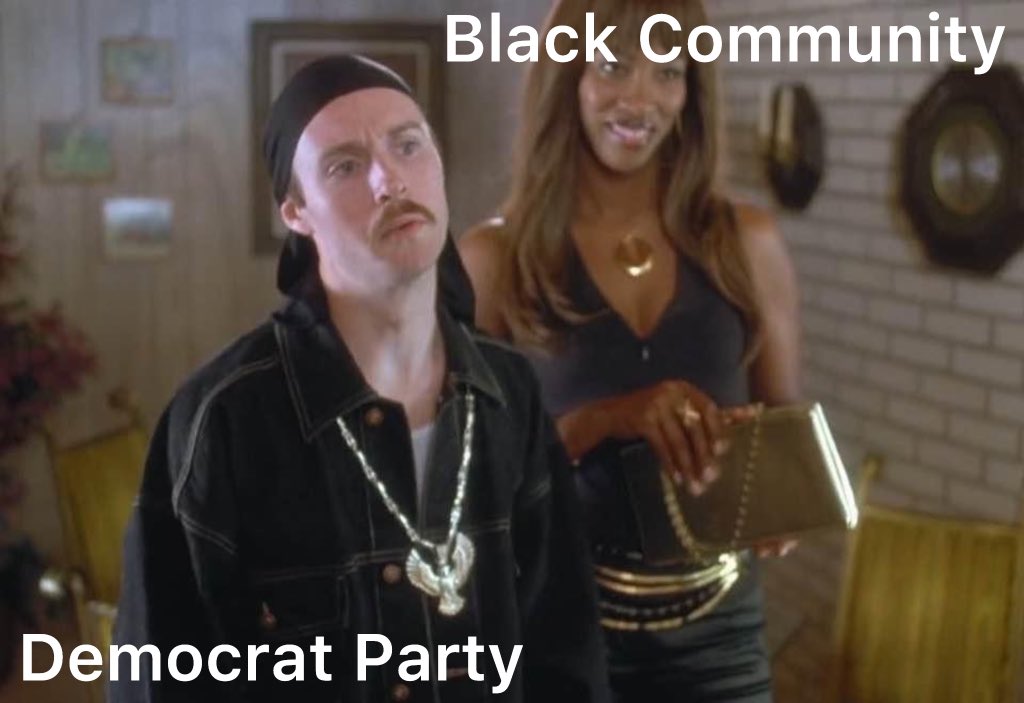 😮 This meme demonstrates how the democrat party treats the Black Community. 

🤨 Prove me wrong. 

#democratparty #democrats #blackcommunity #voters #reality