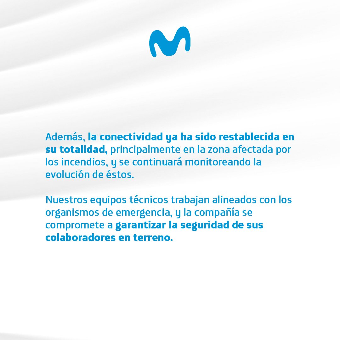 En Movistar seguimos acompañándote. 💙 Conoce nuestras medidas para mantener la conectividad de las personas en las comunas afectadas por los incendios en la Región de Valparaíso.