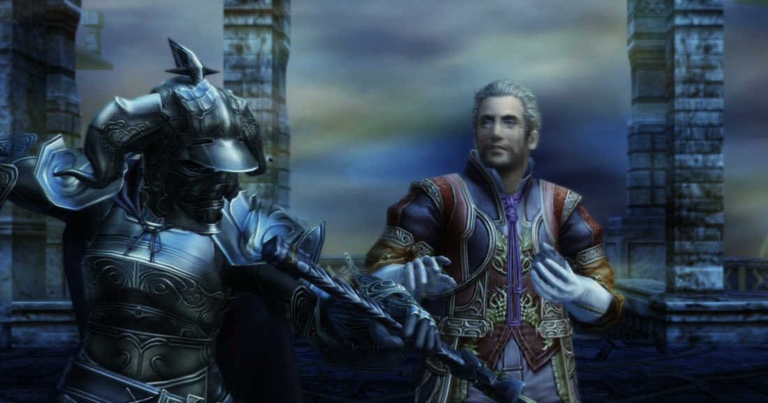 vhyrel's tweet photo. Playing FFXII. These two are so theatrical and dramatic. I love them. #Gabranth #Cidolfus #FFXII #FF12. https://t.co/nrhxHMNa1Y